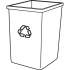 Rubbermaid Commercial 35G Square Recycling Container (395873BLUCT)