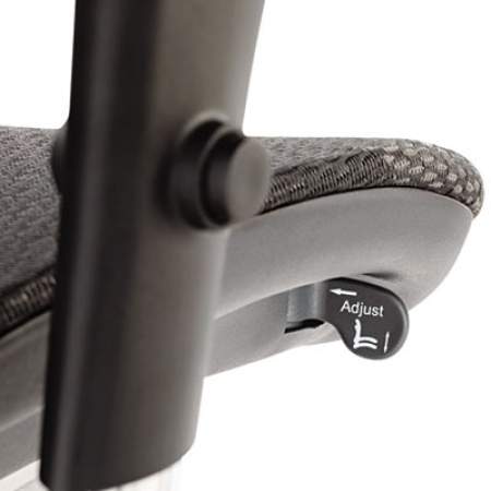 Alera EQ Series Ergonomic Multifunction Mid-Back Mesh Chair, Supports Up to 250 lb, Black Seat/Back, Aluminum Base (EQA42ME10A)