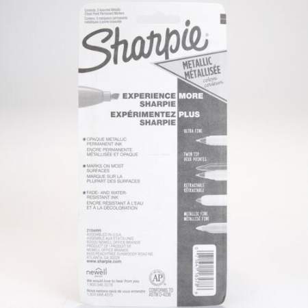 Sharpie Metallic Ink Chisel Tip Permanent Markers (2089609)