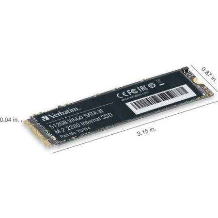 Verbatim Vi560 512 GB Solid State Drive - M.2 2280 Internal - SATA (SATA/600) (70384)