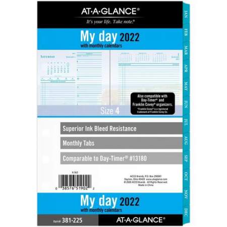 AT-A-GLANCE Seascapes 7-ring Desk Planner Refill (381225)
