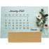 Blueline Wood Base Desk Calendar (C6422)