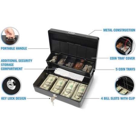 CARL Bill Slots Steel Security Cash Box (82011)