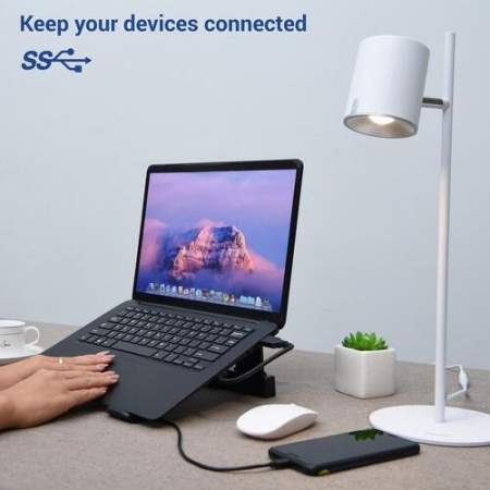 DAC Non-Skid Laptop Stand With 4-Port USB 3.0 Hub (21680)