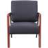 Lorell Fabric Back/Seat Rubber Wood Lounge Chair (67000)
