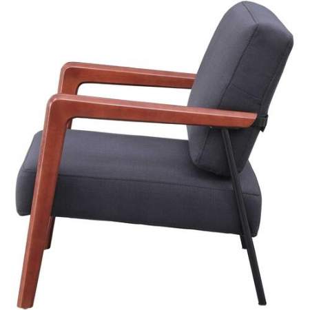 Lorell Fabric Back/Seat Rubber Wood Lounge Chair (67000)
