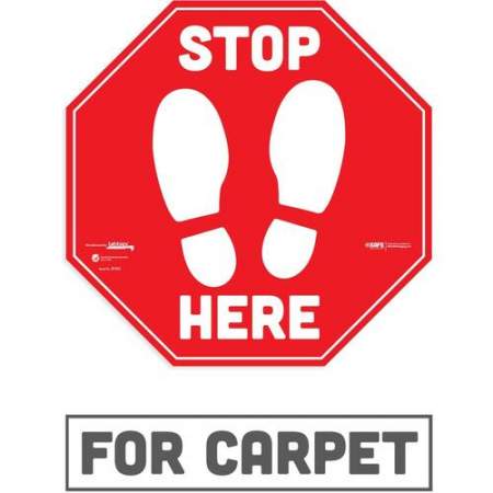 Tabbies BeSafe STOP HERE Messaging Carpet Decals (29202)