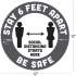 Tabbies BeSafe STAY 6 FEET APART Floor Decals (29201)