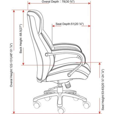 Lorell Executive Leather Big & Tall Chair (67004)