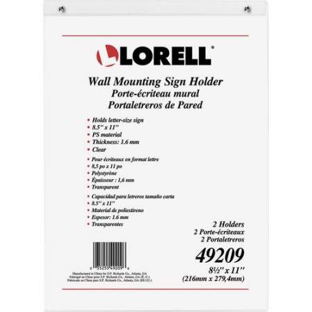 Lorell Wall-Mounted Sign Holder (49209)