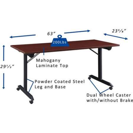 Lorell Mobile Folding Training Table (60735)