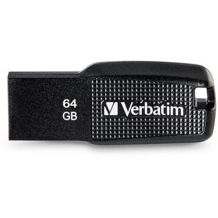 Verbatim 64GB Ergo USB Flash Drive - Black (70877)