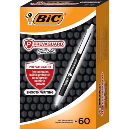 BIC PrevaGuard Clic Stic Antimicrobial Pens (CSAP60ECBK)