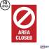 Avery Surface Safe AREA CLOSED Table/Chair Decals (83071)