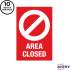 Avery Surface Safe AREA CLOSED Table/Chair Decals (83071)