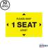 Avery Surface Safe PLEASE KEEP 1 SEAT APART Decals (83073)