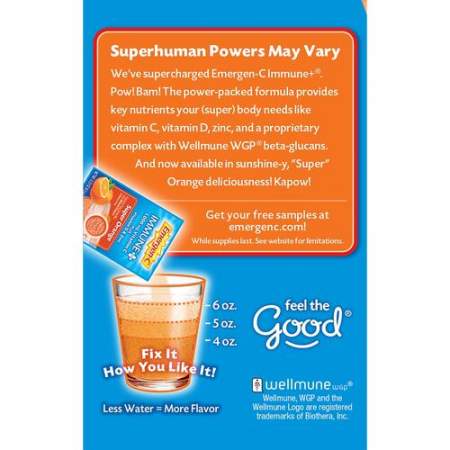 Emergen-C Immune+ Super Orange Powder Drink Mix (00042)