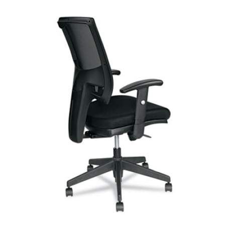 Alera Epoch Series Fabric Mesh Multifunction Chair, Supports Up to 275 lb, 17.63" to 22.44" Seat Height, Black (EP42ME10B)