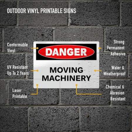 Avery Danger Header Printable Outdoor Vinyl Signs (61553)