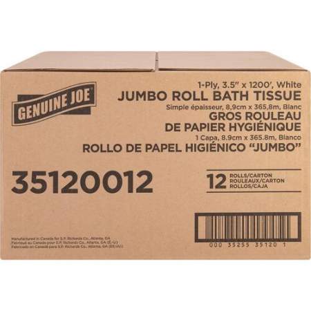 Genuine Joe 1-ply Jumbo Roll Bath Tissue (35120012)