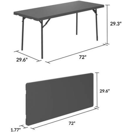 Dorel Zown Corner Blow Mold Large Folding Table (60526SGY1E)