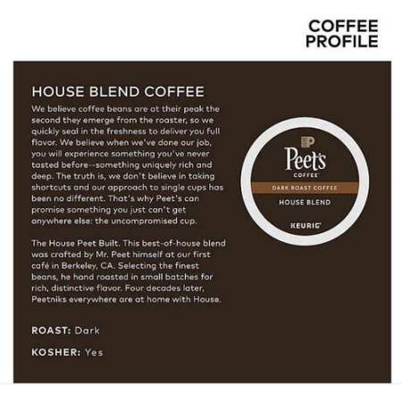Peet's Coffee & Tea & Tea & Tea Peet's Coffee & Tea & Tea House Blend Coffee K-Cup (2410)
