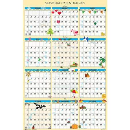 House of Doolittle Seasonal Laminated Reversible Calendar (3983)