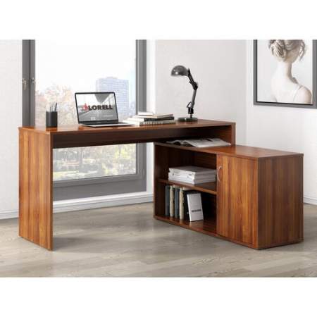 Lorell L-Shape Workstation with Cabinet (18314)