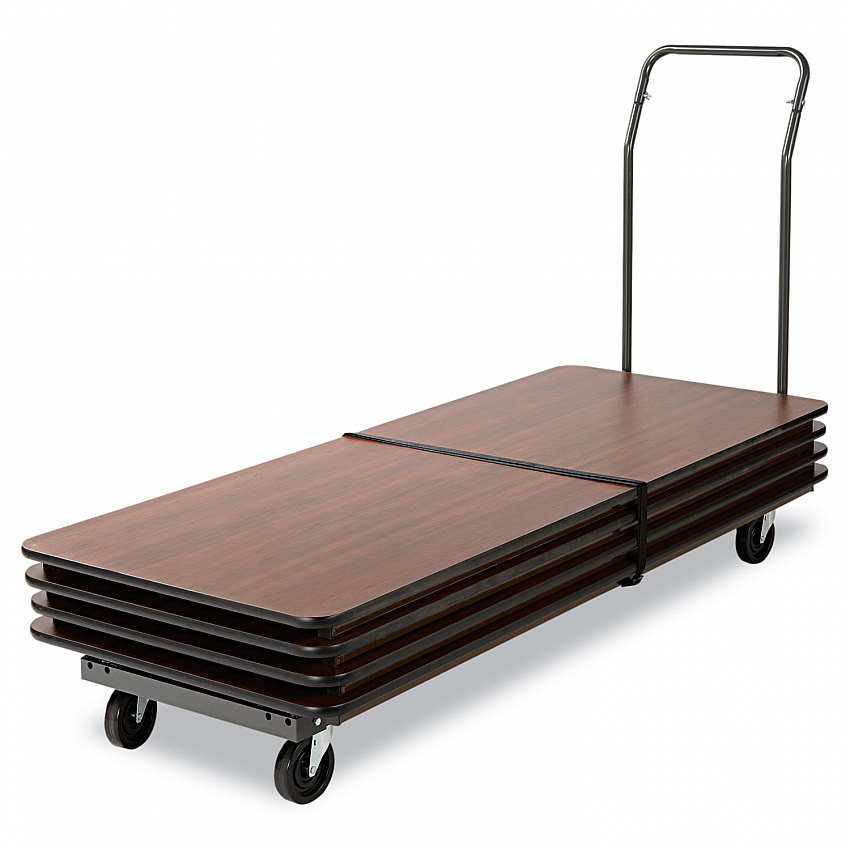 Chair/Table Cart, Metal, 600 lb Capacity, 20.86" x 50.78" to 72.04" x 43.3", Black (FTCART)