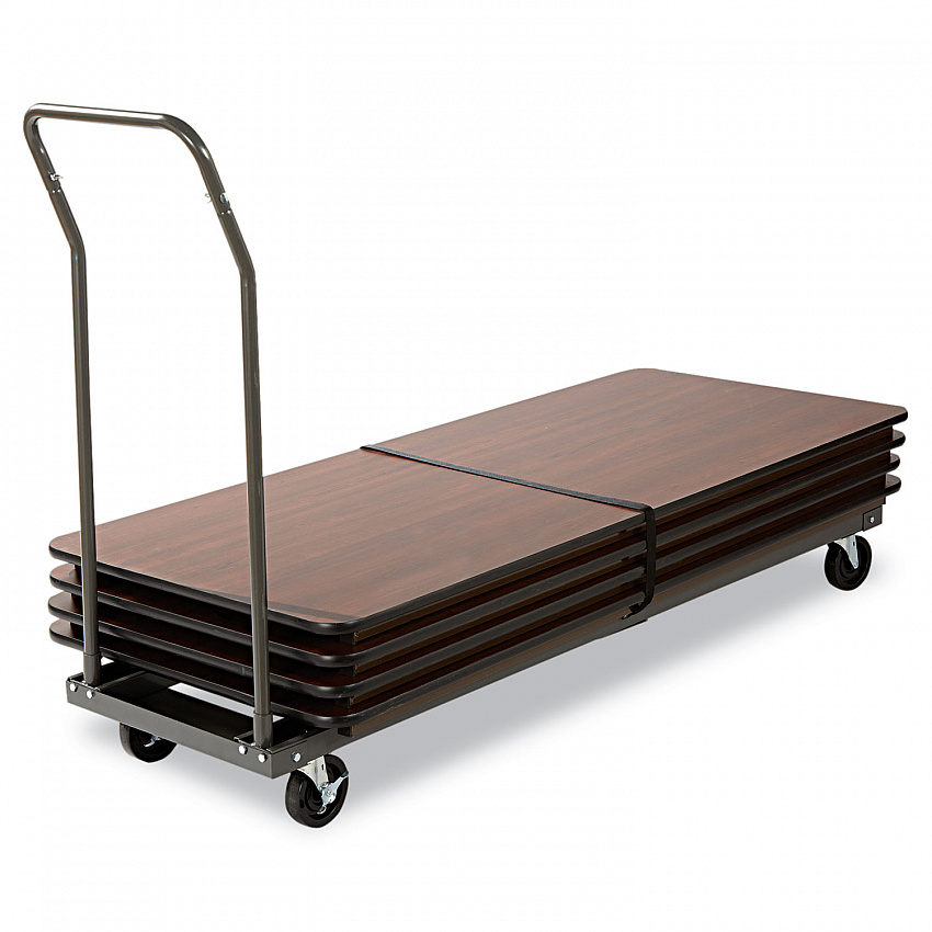 Chair/Table Cart, Metal, 600 lb Capacity, 20.86" x 50.78" to 72.04" x 43.3", Black (FTCART)