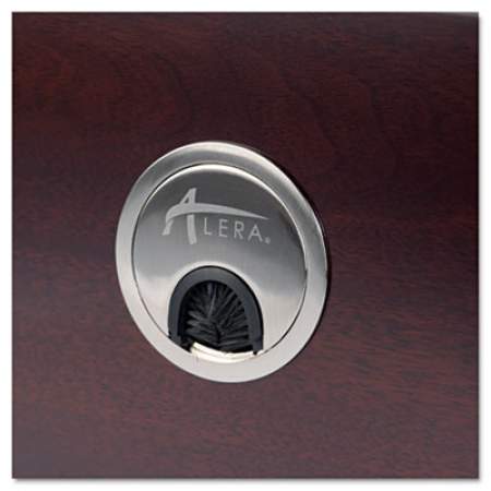 Alera Valencia Series Optional Grommets, 2.63" Diameter, Silver Metal, 2/Pack (VA503333)
