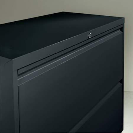 Alera Two-Drawer Lateral File Cabinet, 30w x 19.25d x 28.38h, Black (ALELF3029BL)
