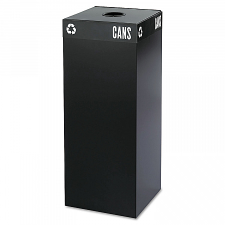 Public Square Recycling Container Lid, Circular Opening, 15.25w x 15.25d x 2h, Black (2988BL)