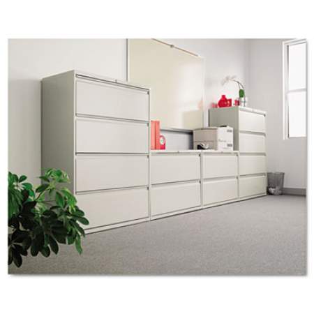 Alera Two-Drawer Lateral File Cabinet, 42w x 19.25d x 28.38h, Light Gray (ALELF4229LG)