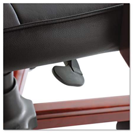 Alera Madaris Series High-Back Knee Tilt Bonded Leather Chair,Wood Trim, Supports Up to 275 lb, Black Seat/Back,Mahogany Base (MA41LS10M)
