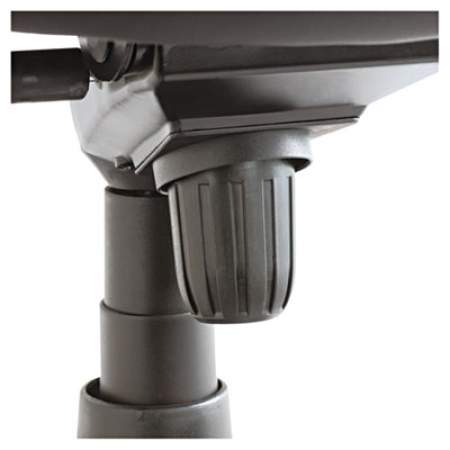 Alera Madaris Series Mid-Back Knee Tilt Bonded Leather Chair, Wood Trim, Supports 275 lb, Black Seat/Back, Mahogany Base (MA42LS10M)