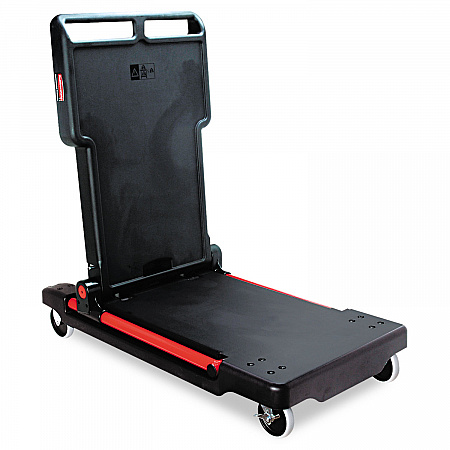 Convertible Utility Cart, Plastic, 2 Shelves, 400 lb Capacity, 23.88