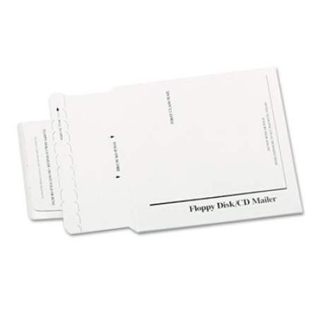 Quality Park CD/Disc Mailers Lined with DuPont Tyvek, CD/DVD, Square Flap, Redi-Strip Closure, 5.13 x 5, White, 25/Box (E7261)