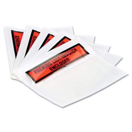 Quality Park Self-Adhesive Packing List Envelope, 4.5 x 5.5, Clear/Orange, 1,000/Carton (46896)