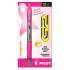 Pilot G2 Premium Breast Cancer Awareness Gel Pen, Retractable, Fine 0.7 mm, Black Ink, Translucent Pink Barrel, Dozen (31332)