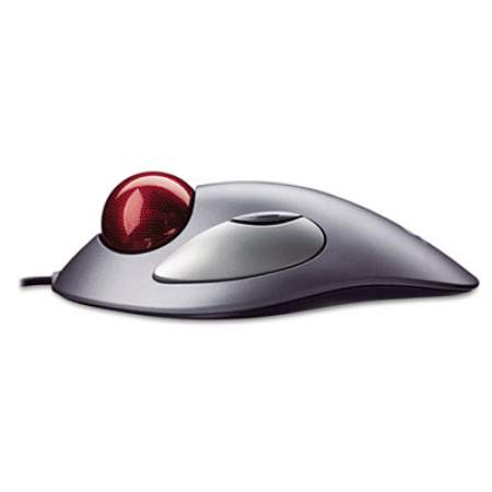 Logitech Trackman Marble Mouse, USB 1.0, Left/Right Hand Use, Gray/Red (910000806)