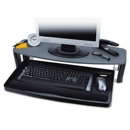 Kensington Over/Under Keyboard Drawer with SmartFit System, 14.5w x 23d, Black (60717)