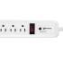 Innovera Surge Protector, 6 Outlets, 4 ft Cord, 540 Joules, White (71652)
