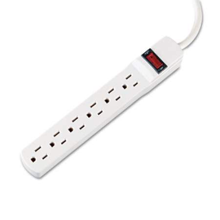 Innovera Six-Outlet Power Strip, 6 ft Cord, 1.94 x 10.19 x 1.19, Ivory (73306)