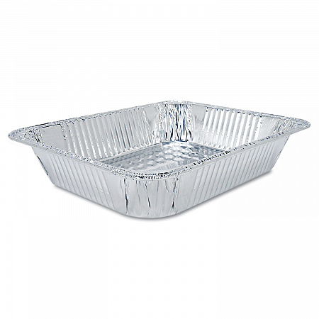 Aluminum Oblong Container, 1 lb, 4.56 x 5.56 x 1.63, Silver, 1,000/Carton (205930)