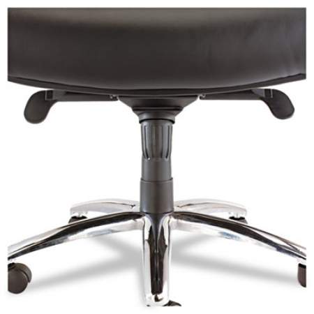 Alera Ravino Big/Tall High-Back Bonded Leather Chair, Headrest, Supports 450 lb, 20.07" to 23.74" Seat, Black, Chrome Base (RV44LS10C)