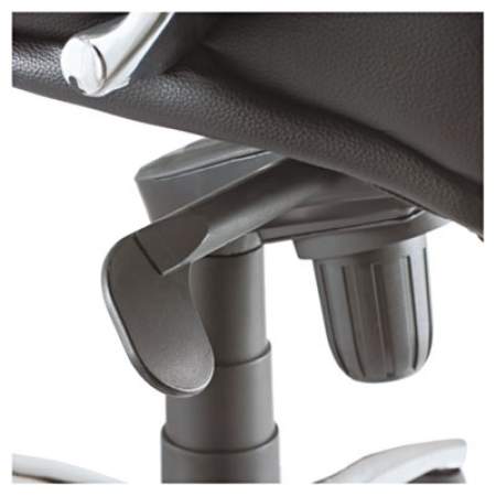 Alera Ravino Big/Tall High-Back Bonded Leather Chair, Headrest, Supports 450 lb, 20.07" to 23.74" Seat, Black, Chrome Base (RV44LS10C)