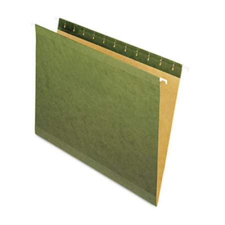 Pendaflex Reinforced Hanging File Folders, Letter Size, Straight Tab, Standard Green, 25/Box (4152)
