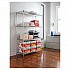NSF Certified Industrial Four-Shelf Wire Shelving Kit, 48w x 18d x 72h, Silver (SW504818SR)
