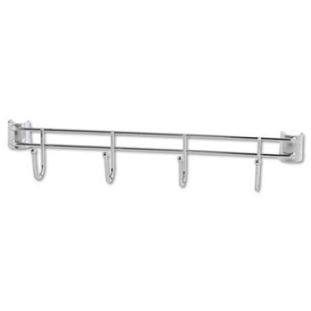 Alera Hook Bars For Wire Shelving, Four Hooks, 18" Deep, Silver, 2 Bars/Pack (SW59HB418SR)